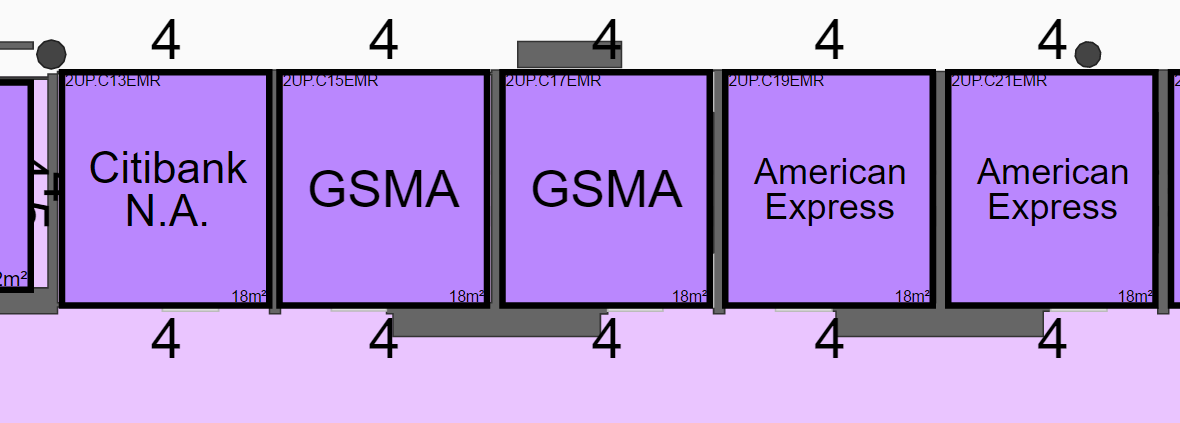 Upper walkway meeting rooms