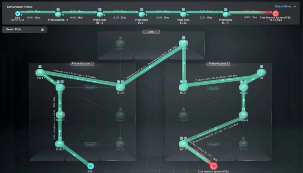 Digital map GUI of Huawei iMaster NCE